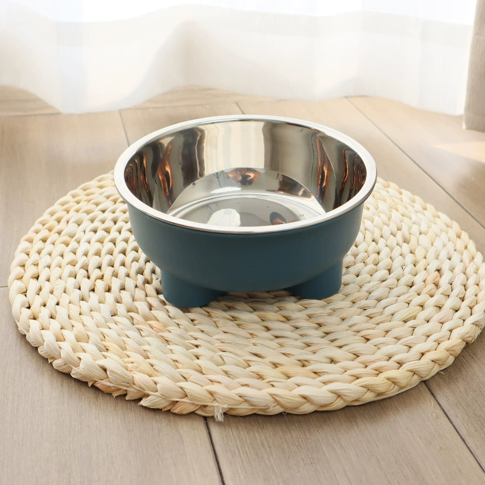 Stainless Steel Double-Layer Dog Bowl (Non-Slip Feet, Easy-to-Clean Pet Food Bowl) – Multiple Colors