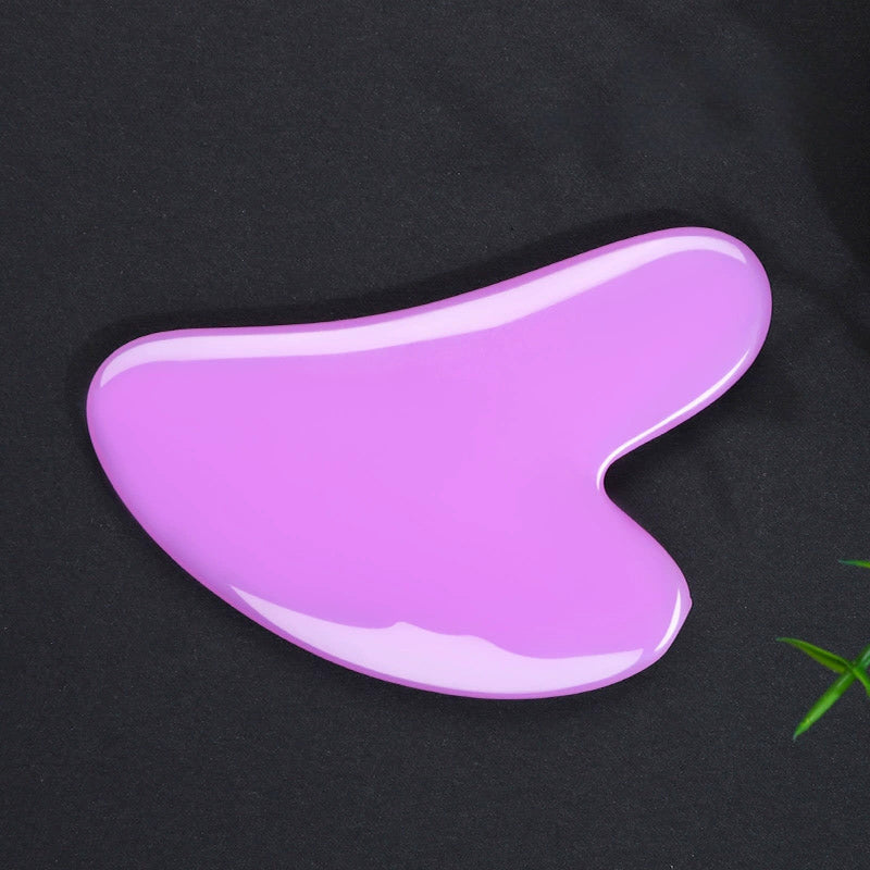 Acrylic Heart-Shaped Gua Sha Tool – 8x5x0.4cm Facial Beauty Massage Scraper