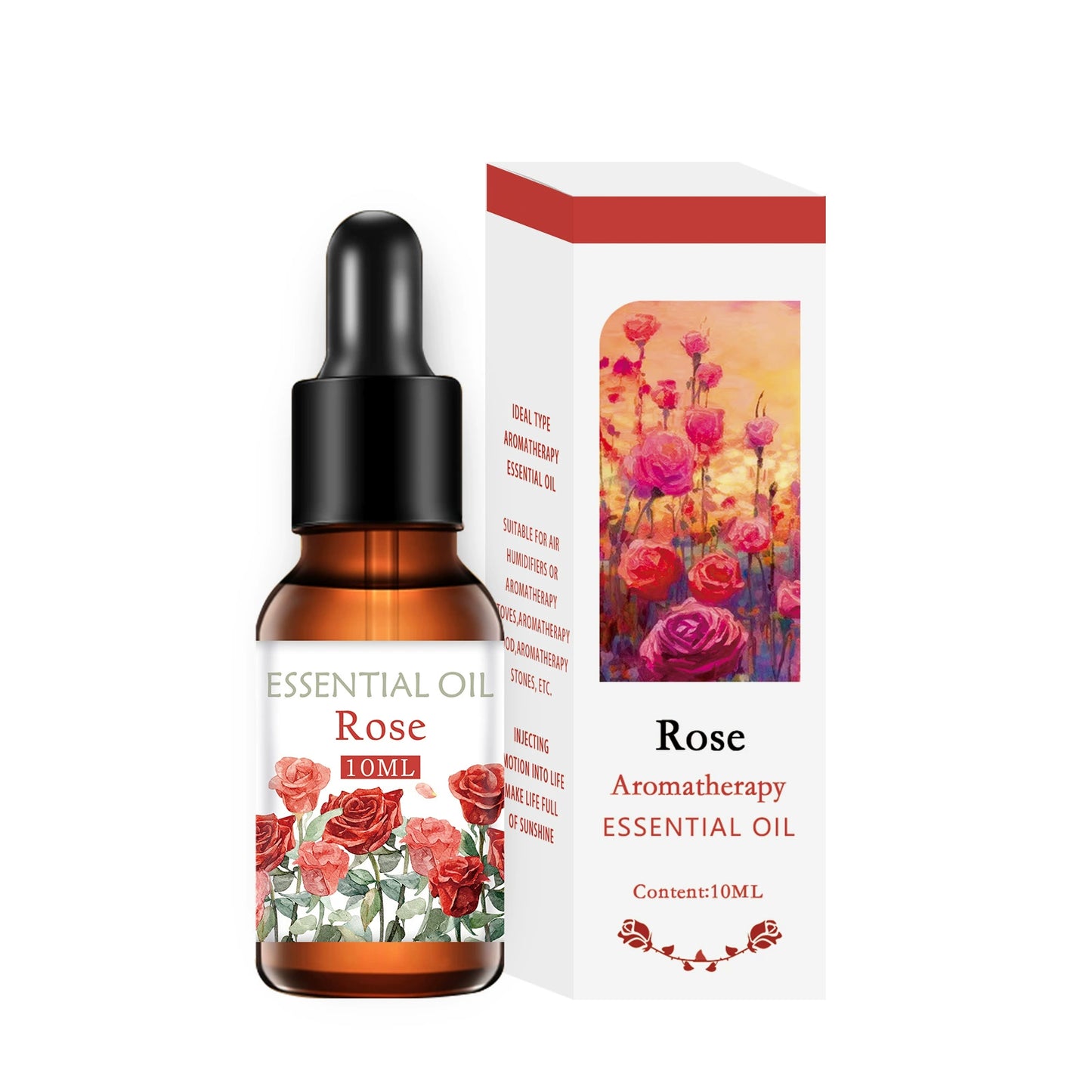 Rose Essential Oil – Luxurious Floral Aromatherapy Oil, Romantic & Soothing Scent, 10ml for Diffusers & Home Fragrance