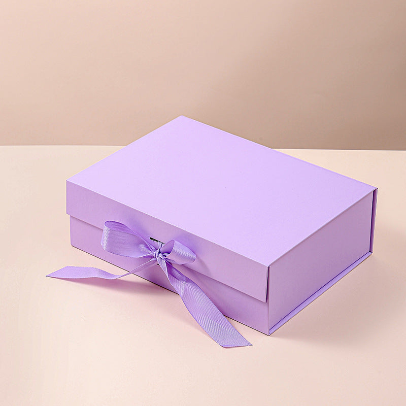 Purple Empty Gift Box (Small/Medium/Large Sizes) – With Purple Ribbon Bow