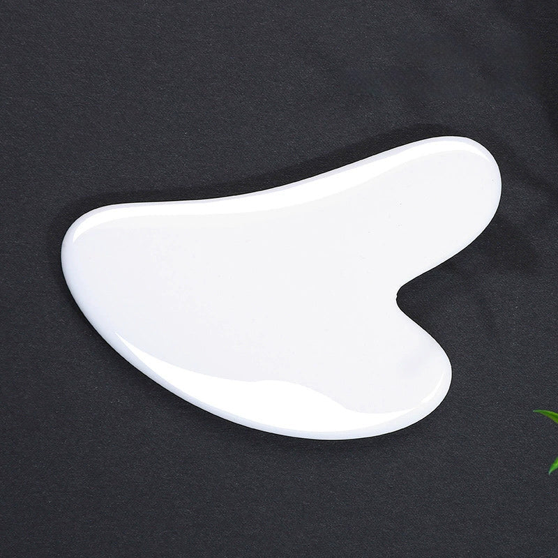 Acrylic Heart-Shaped Gua Sha Tool – 8x5x0.4cm Facial Beauty Massage Scraper