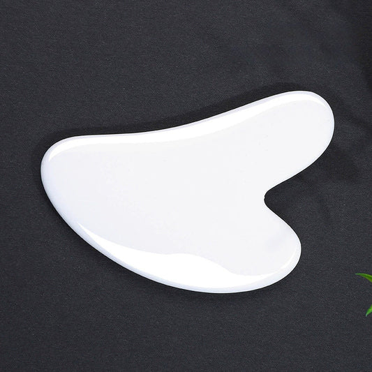 Acrylic Heart-Shaped Gua Sha Tool – 8x5x0.4cm Facial Beauty Massage Scraper