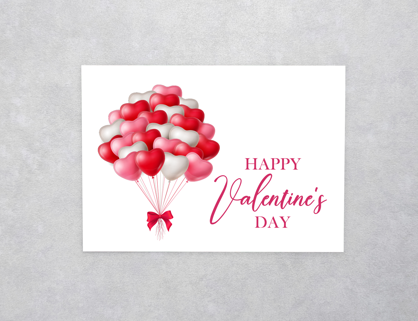 Heart Balloon Valentine's Day Custom Card