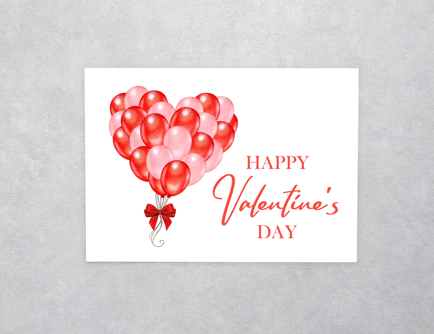 Heart Balloon Valentine's Day Custom Card
