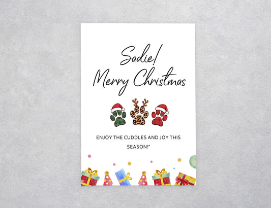 Custom Christmas Pet Greeting Card