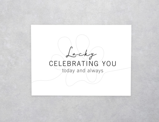 Minimalist Paw Print Pet Birthday Card