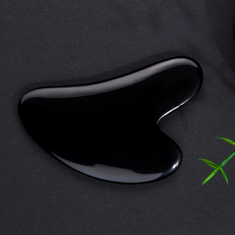 Acrylic Heart-Shaped Gua Sha Tool – 8x5x0.4cm Facial Beauty Massage Scraper