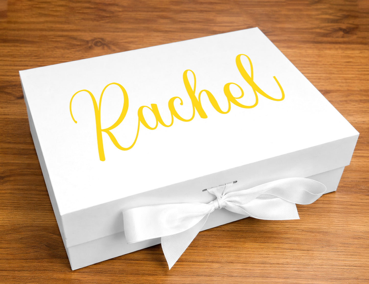 Lavender Stripe Bridesmaid Proposal Gift Box – Customizable “Will You Be My Bridesmaid?” Set (Small White Ribbon Box, 23×17×7cm)