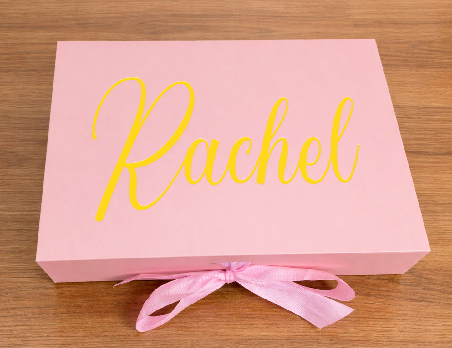 Blush Pink Thank You Teacher Appreciation Gift Box – Customizable Curated Set for Educators (Large Pink Ribbon Box, 31.5×26×10.5cm)