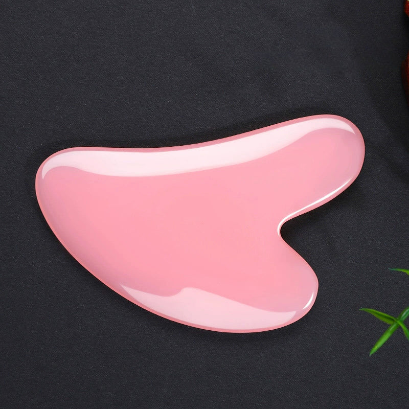 Acrylic Heart-Shaped Gua Sha Tool – 8x5x0.4cm Facial Beauty Massage Scraper