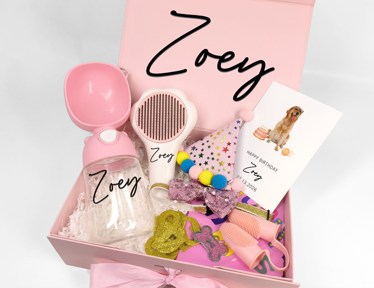Custom Dog Birthday On-the-Go Gift Box