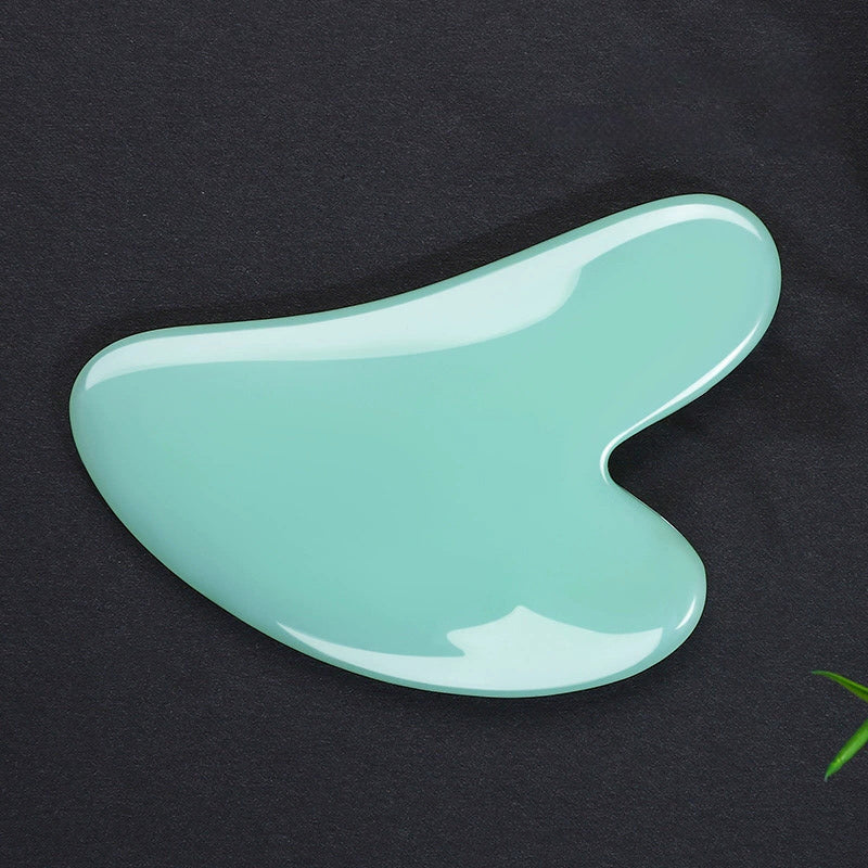 Acrylic Heart-Shaped Gua Sha Tool – 8x5x0.4cm Facial Beauty Massage Scraper
