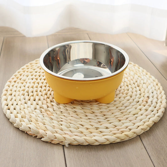 Stainless Steel Double-Layer Dog Bowl (Non-Slip Feet, Easy-to-Clean Pet Food Bowl) – Multiple Colors