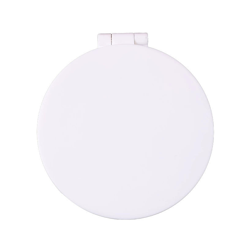 Round Foldable Makeup Mirror (Compact Flip-Top) – Portable Touch-Up Mirror (Multiple Pastel Colors)