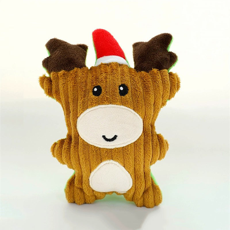 Christmas Pet Plush Squeaky Toys – Chew-Resistant, Multiple Festive Styles
