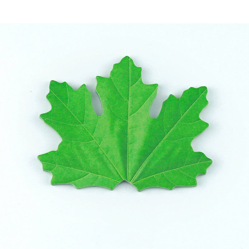 Maple Leaf Shaped Sticky Notes (25 Sheets/Set) – Realistic Leaf Pattern & Multiple Season Colors