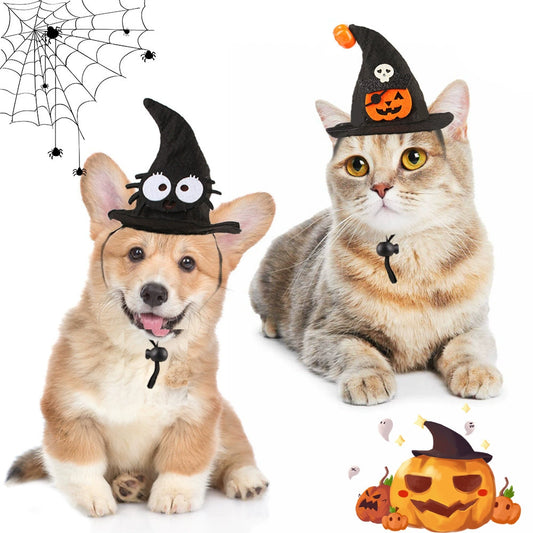 Halloween Pet Witch Hats (Multiple Styles) – For Dogs & Cats