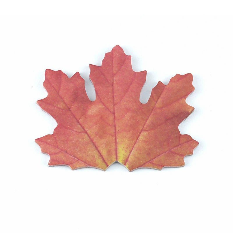 Maple Leaf Shaped Sticky Notes (25 Sheets/Set) – Realistic Leaf Pattern & Multiple Season Colors