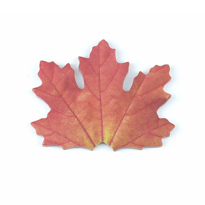 Maple Leaf Shaped Sticky Notes (25 Sheets/Set) – Realistic Leaf Pattern & Multiple Season Colors