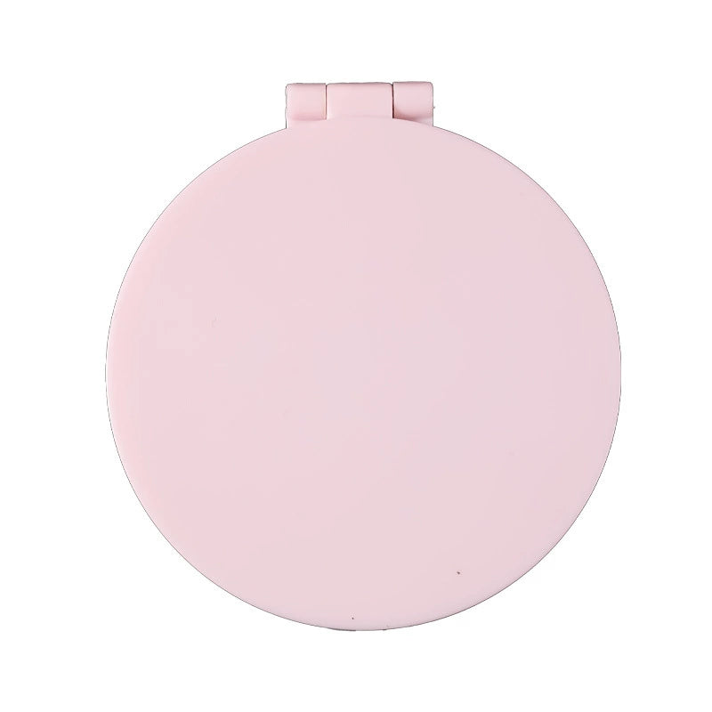 Round Foldable Makeup Mirror (Compact Flip-Top) – Portable Touch-Up Mirror (Multiple Pastel Colors)