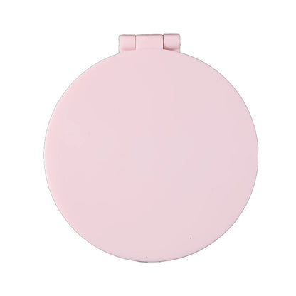 Round Foldable Makeup Mirror (Compact Flip-Top) – Portable Touch-Up Mirror (Multiple Pastel Colors)