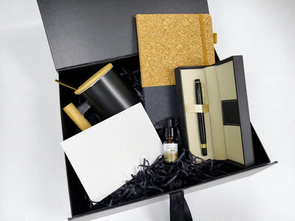Sophisticated Black Minimalist Men’s Office & Relaxation Gift Box