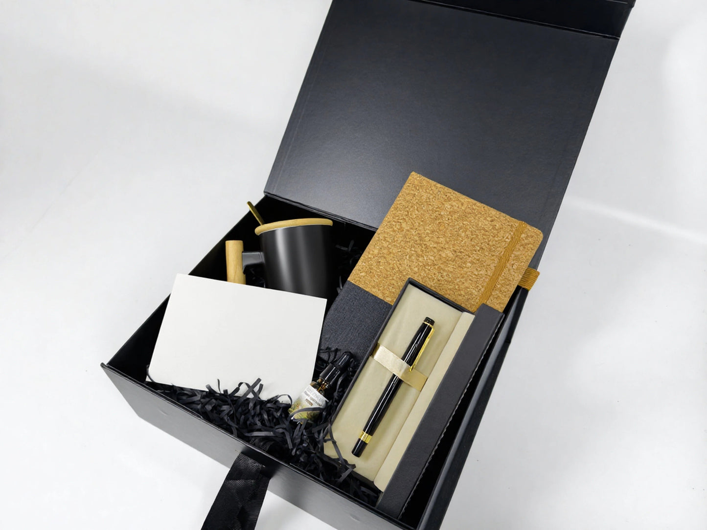 Sophisticated Black Minimalist Men’s Office & Relaxation Gift Box