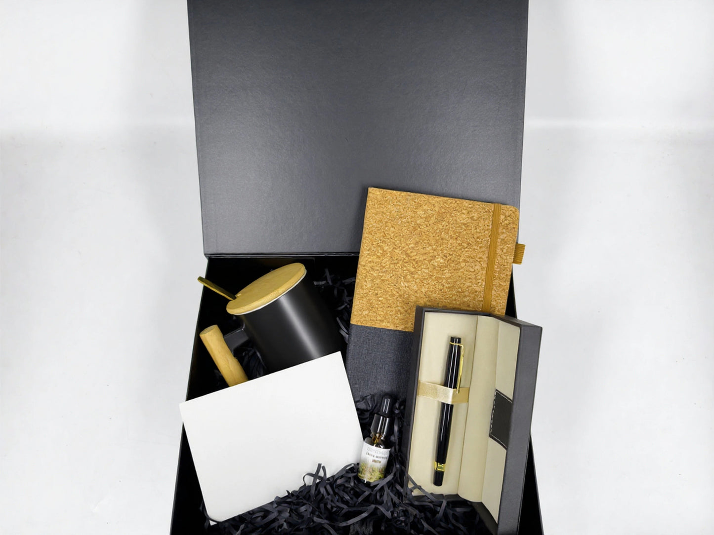 Sophisticated Black Minimalist Men’s Office & Relaxation Gift Box