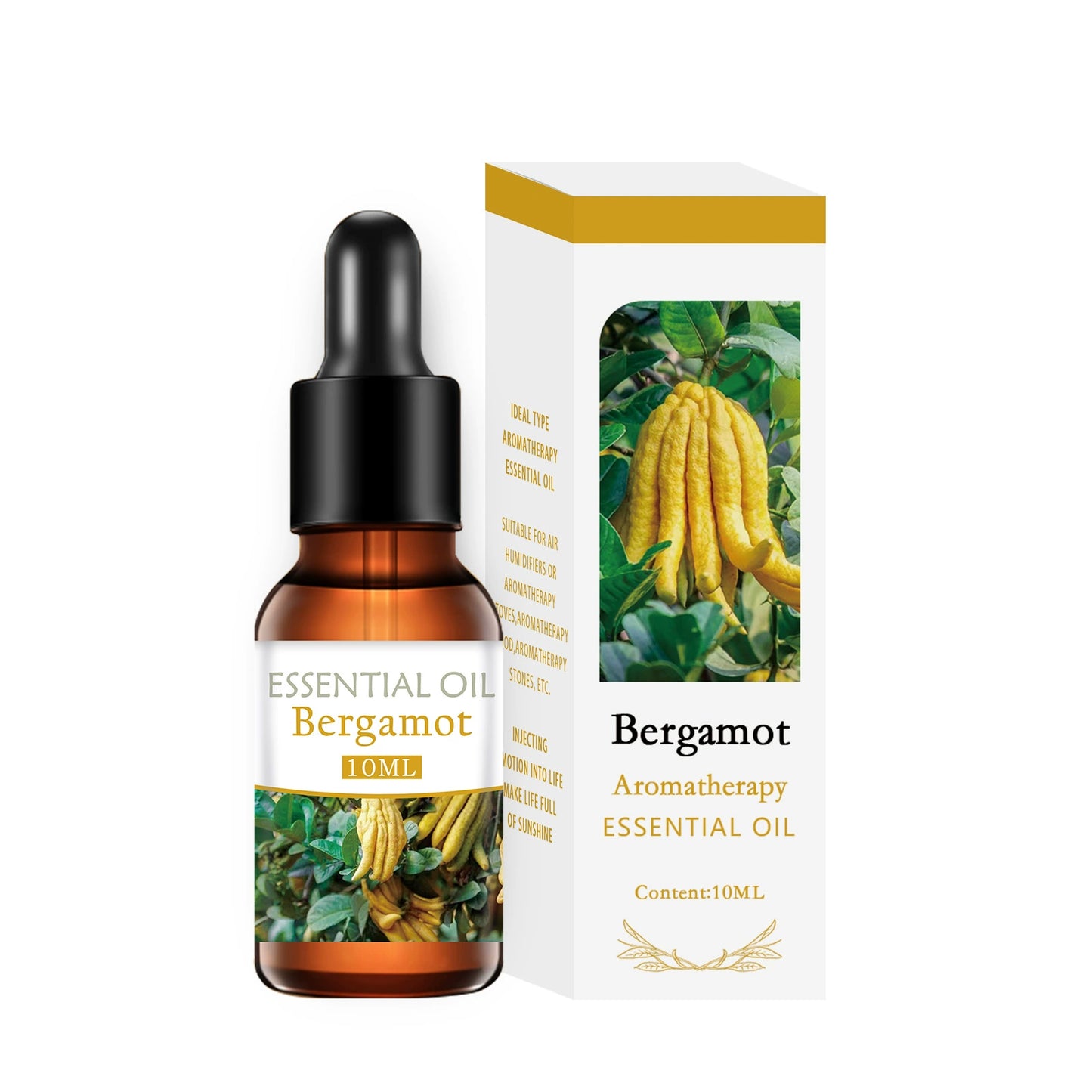 Bergamot Essential Oil – Fresh Citrus Aromatherapy Oil, Bright & Uplifting Scent, 10ml for Diffusers & Home Fragrance
