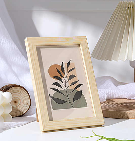 6-Inch Handmade Minimalist Wooden Photo Frame (Multiple Natural Wood Tones)