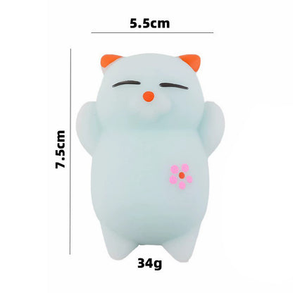 Cute Cat Squishy Stress Relief Toy (TPR Material) – 7.5cm Fidget Squeeze Toy