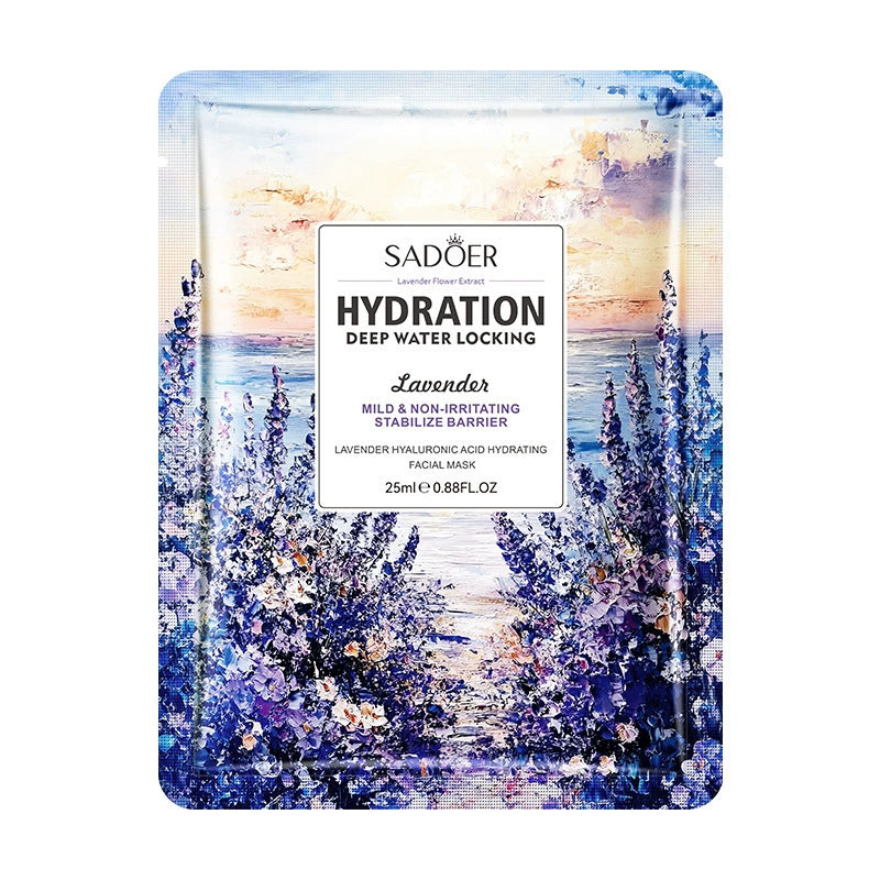 SADOER Flower Extract Facial Mask Collection – Vitamin C Hydrating & Rejuvenating, Calming & Nourishing (25ml/Sheet)