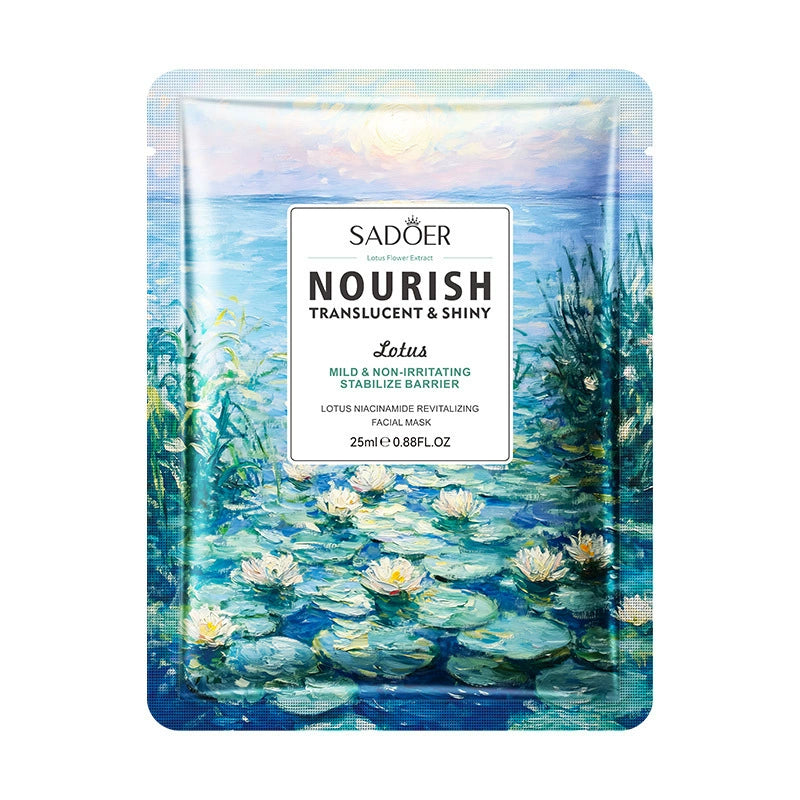 SADOER Flower Extract Facial Mask Collection – Vitamin C Hydrating & Rejuvenating, Calming & Nourishing (25ml/Sheet)