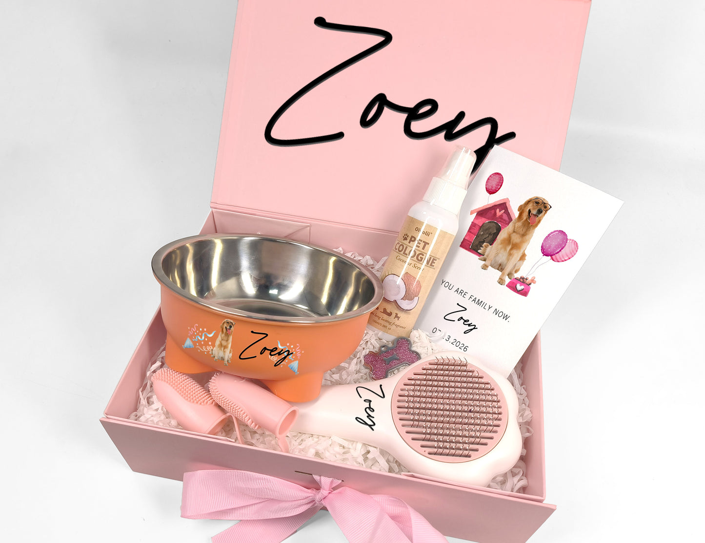 Custom Dog Welcome Home Essentials Gift Box