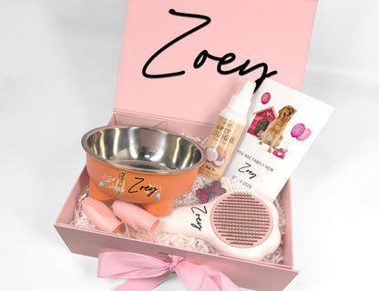 Custom Dog Welcome Home Essentials Gift Box