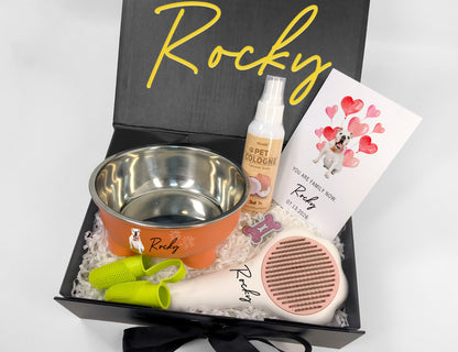 Custom Dog Welcome Home Essentials Gift Box