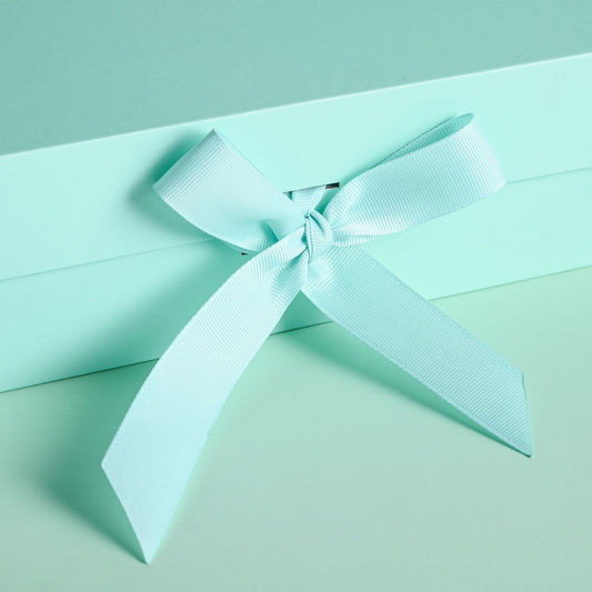 Turquoise Empty Gift Box (Small/Medium/Large Sizes) – With Turquoise Ribbon Bow