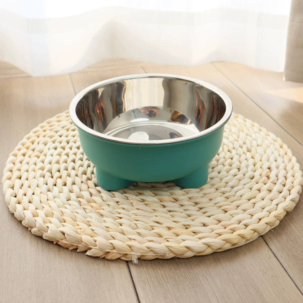 Stainless Steel Double-Layer Dog Bowl (Non-Slip Feet, Easy-to-Clean Pet Food Bowl) – Multiple Colors