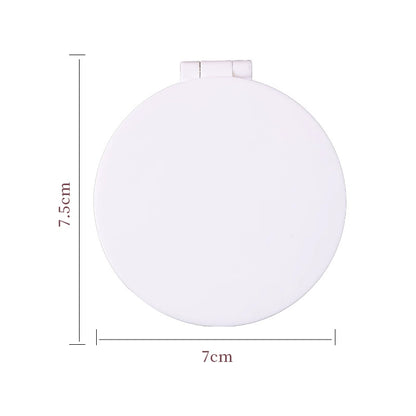 Round Foldable Makeup Mirror (Compact Flip-Top) – Portable Touch-Up Mirror (Multiple Pastel Colors)