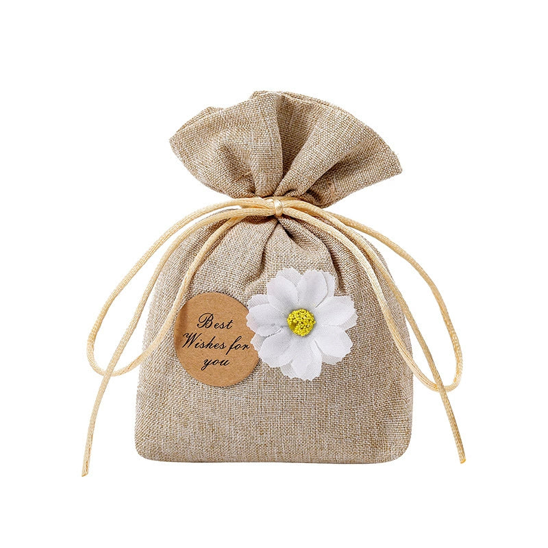 Linen Fabric Scented Sachet – Long-Lasting Fragrance & Odor Eliminator (Multiple Colors with Daisy Decor)