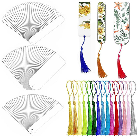 Semi-Circular Acrylic Bookmark with Tassel (15cm) – Transparent, Durable & Decorative