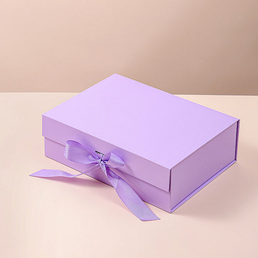 Purple Empty Gift Box (Small/Medium/Large Sizes) – With Purple Ribbon Bow