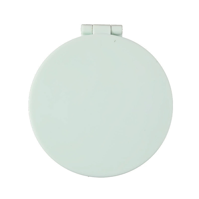 Round Foldable Makeup Mirror (Compact Flip-Top) – Portable Touch-Up Mirror (Multiple Pastel Colors)
