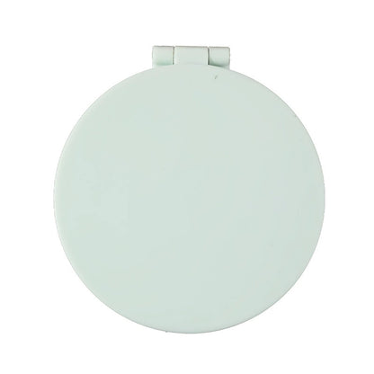 Round Foldable Makeup Mirror (Compact Flip-Top) – Portable Touch-Up Mirror (Multiple Pastel Colors)
