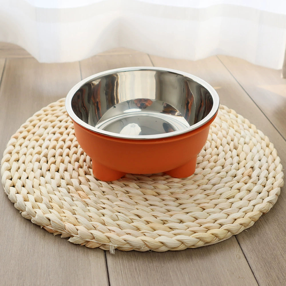 Stainless Steel Double-Layer Dog Bowl (Non-Slip Feet, Easy-to-Clean Pet Food Bowl) – Multiple Colors